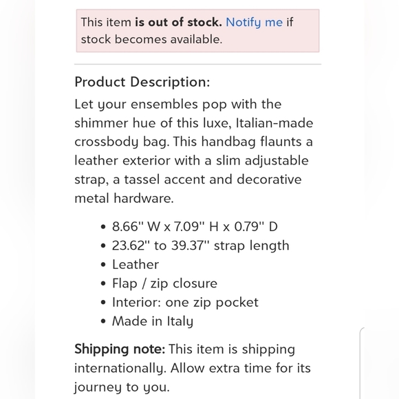 🎉Vera Pelle leather cross body 8.6x7.5x0.79 🎉DESIGNER CLEARANCE DEAL - Picture 11 of 12